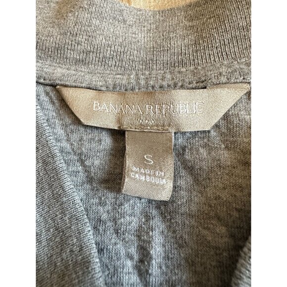 Banana Republic Cozy Quilted Gray Full Zip Lightweight Jacket Coat Women Small - Picture 3 of 8